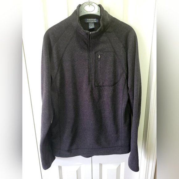 YUKONWOOL Size Medium Wool Blend Black/Dark Gray Pullover Sweater - Picture 1 of 7